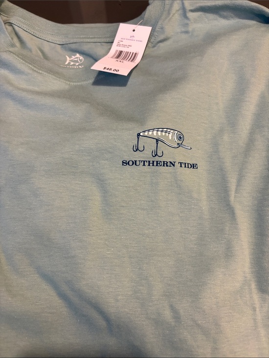 Southern Tide Other - Southern Tide Men's Seafoam Green Short Sleeve Tee with Navy Lure Logo